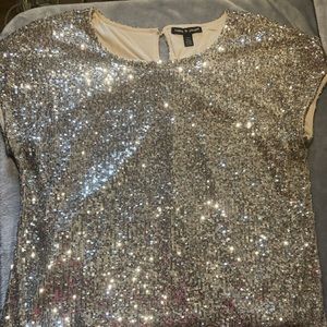 Cable and Guage sequined shirt women’s size large